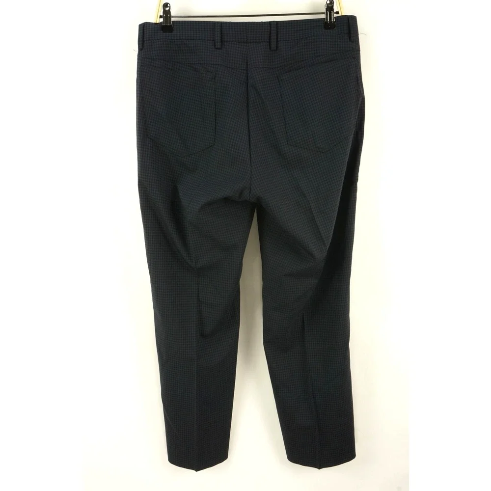 Sartore‎ Italy Compagnia della Lana Wool Pants 34 x 28 Gingham 5 Pocket Trousers